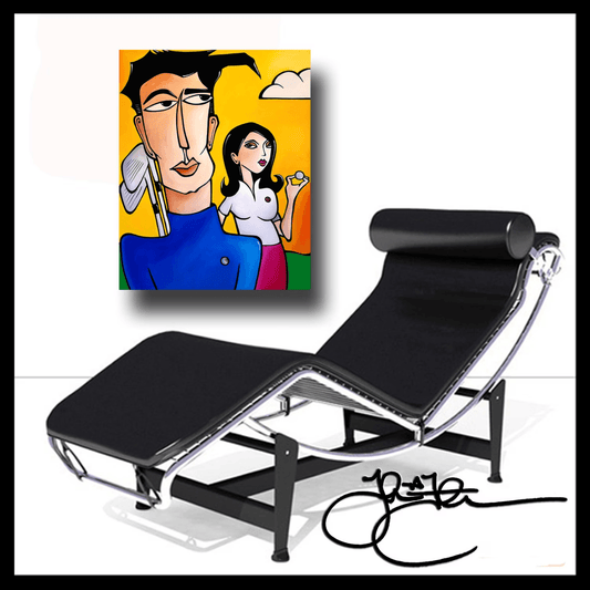 Abstract pop art canvas modern golf print - Twosome - Thomasfedro