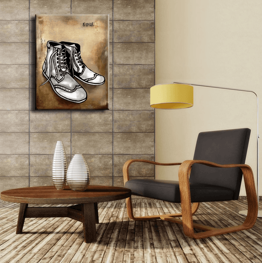 Abstract modern pop art original shoes canvas print - Soul - Thomasfedro
