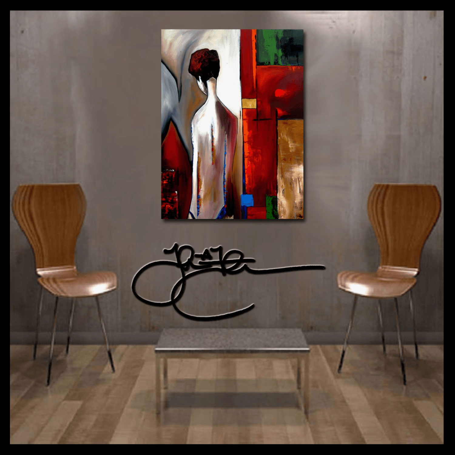 Abstract expressionist sensual canvas print - If These Walls Could Talk - Thomasfedro