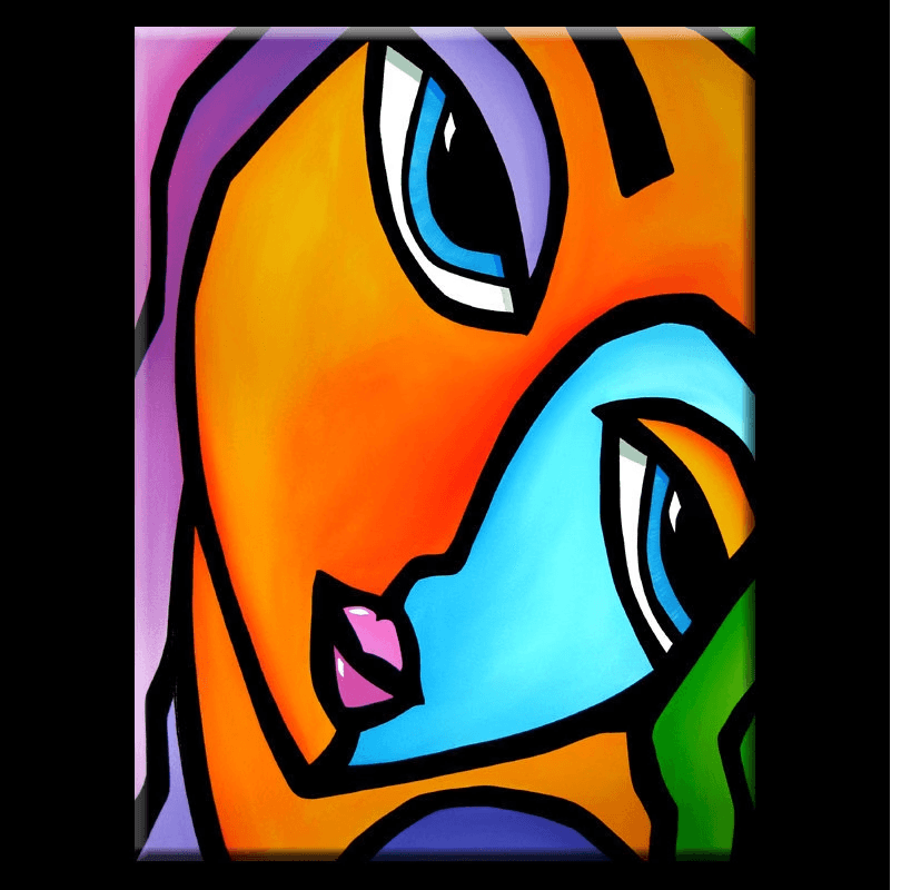 Abstract painting Modern pop Art Contemporary large colorful Portrait - More Than Enough - Thomasfedro