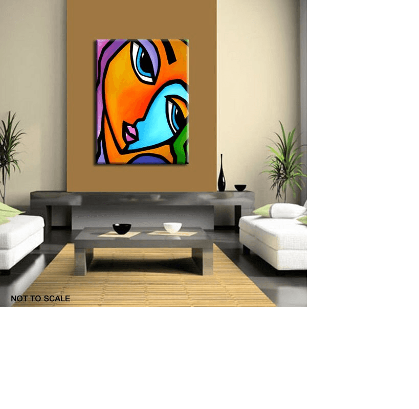 Abstract painting Modern pop Art Contemporary large colorful Portrait - More Than Enough - Thomasfedro
